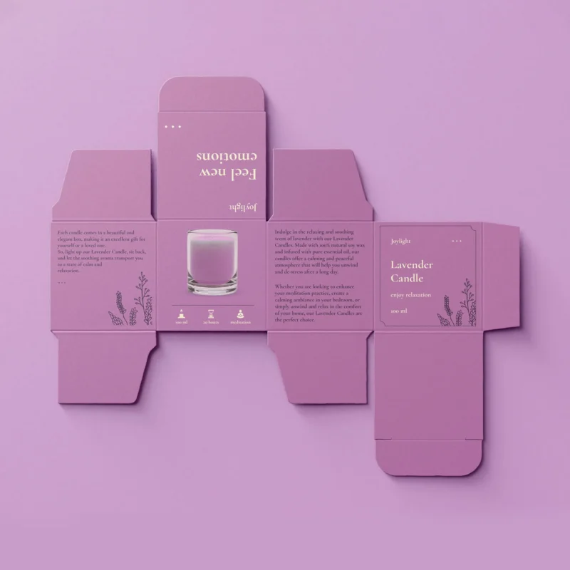 Custom Reverse Tuck Candle Boxes