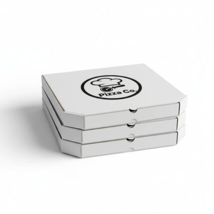 pizza boxes with logo