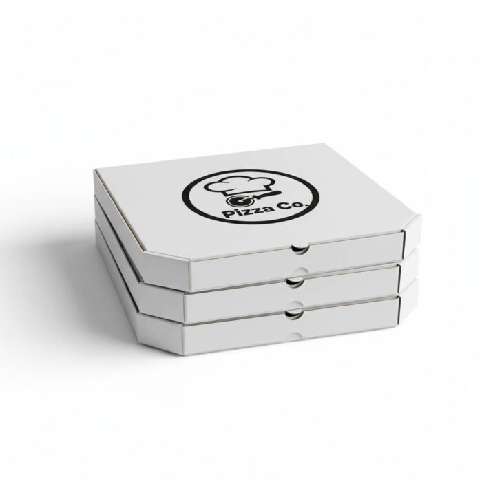 pizza boxes with logo
