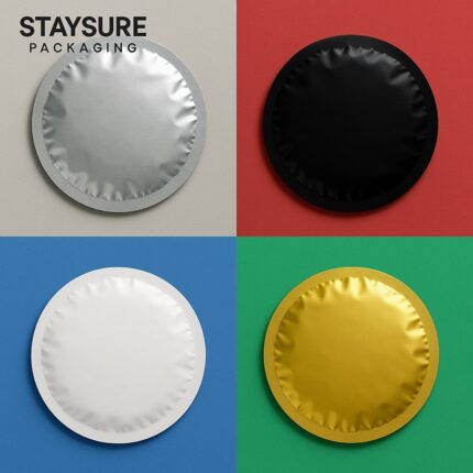 custom circle mylar bags