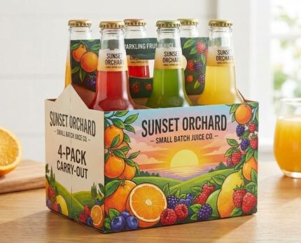 custom printed 4 pack bottle carrier wholesale