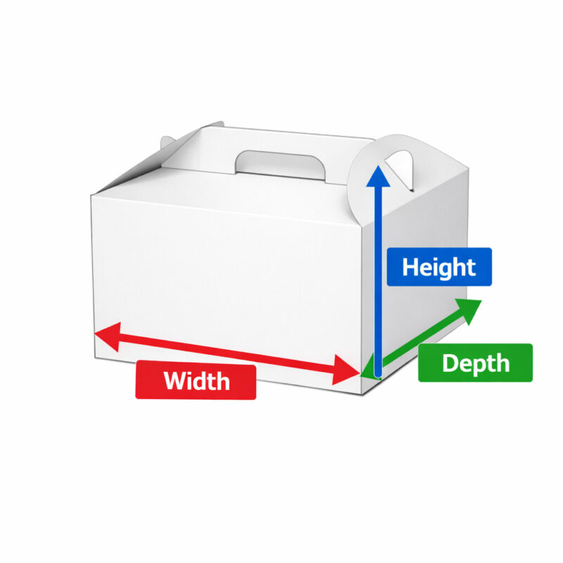 cake box dimensions