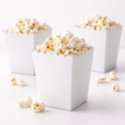 white popcorn boxes