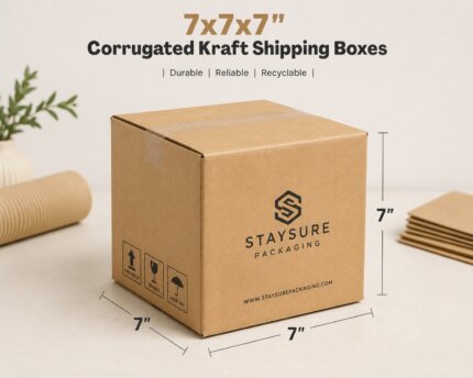7x7x7 Corrugated Kraft Shipping Box