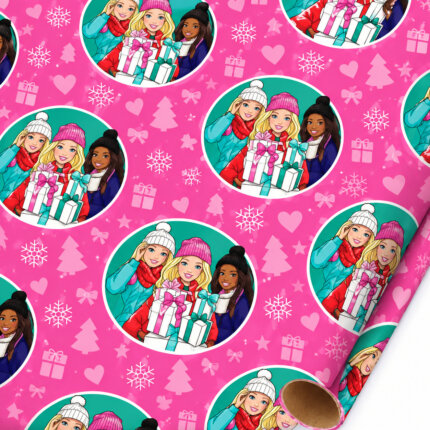 barbie wrapping paper